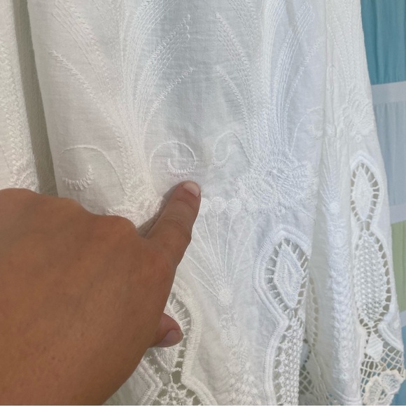 Holly Bracken Lace Boho Tunic White Sz Medium - Picture 9 of 10